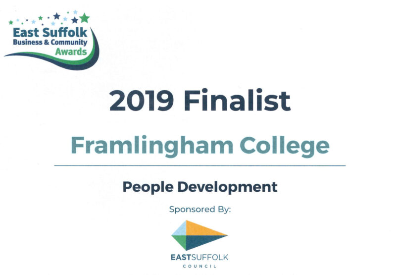 Runner-Up in East Suffolk Business & Community Awards
