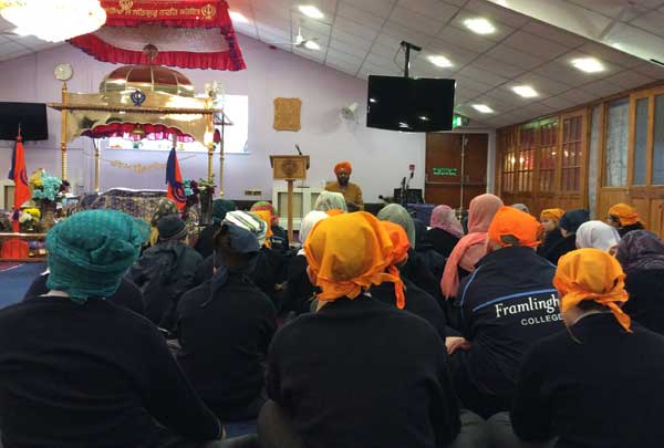 Year 7 visit Ipswich Gurdwara