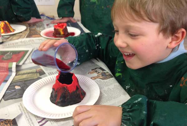 Year 2 Create Explosive Volcanoes