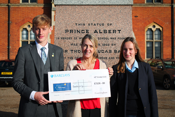 Framlingham College Raises £2126 for Charity of the Term, Tom’s Trust