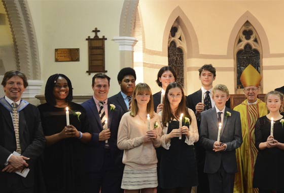 Sixteen Framlingham students Confirmed in School Chapel