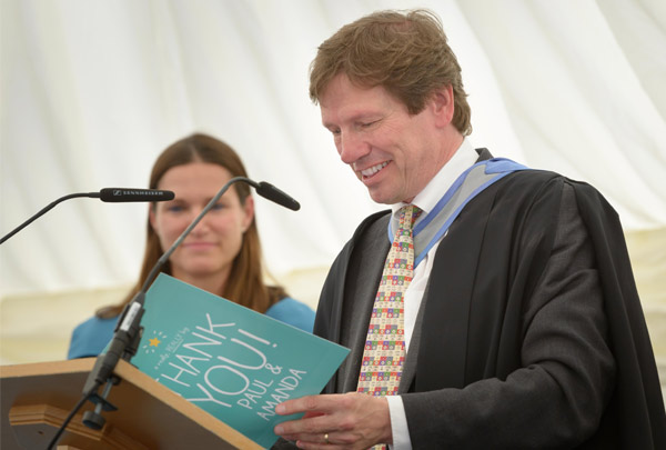 Paul Taylor Delivers Final Speech Day Address