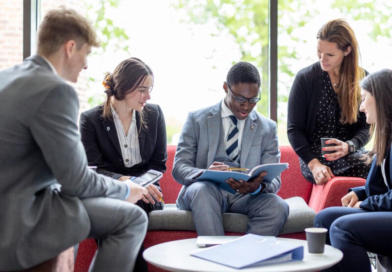 A group of Sixth Form pupils working