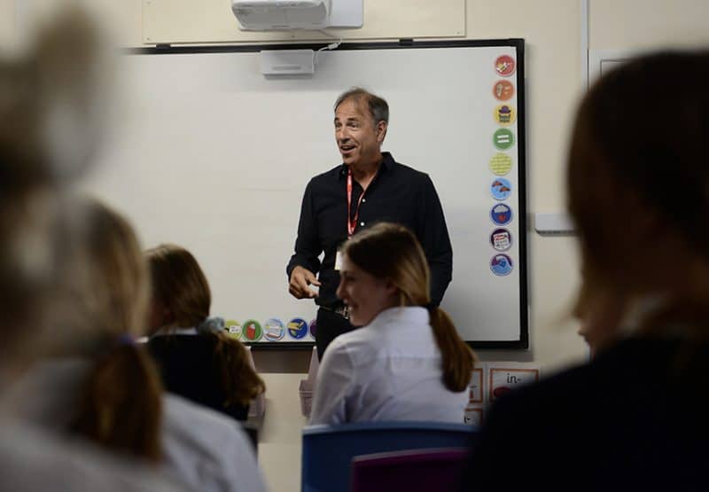 Milo’s delight after author, Anthony Horowitz, gladly agrees to his request to visit the Prep school