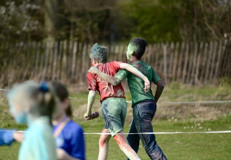 Colour run adds more than a dusting of fun to FCPS inter-house event.