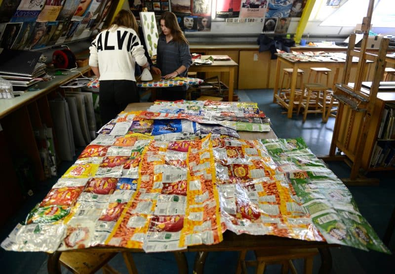 Community Craft Club comes together to make life-saving crisp packet blankets